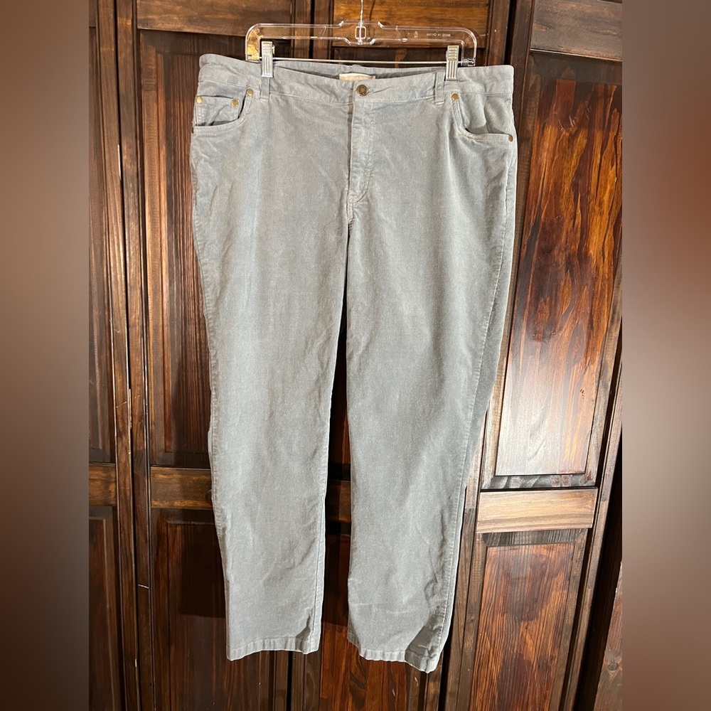 Woman Within olive Corduroy Pants 16W‎